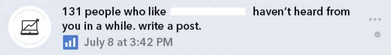 Facebook Page Notification